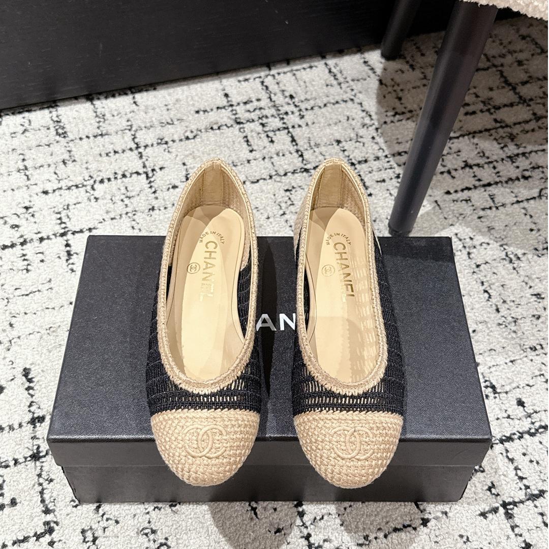 【シャネル】 バレリーナ 涼やかな足元 涼しげな足元◇メッシュバレリーナ シャネル パンプス コピー 配色