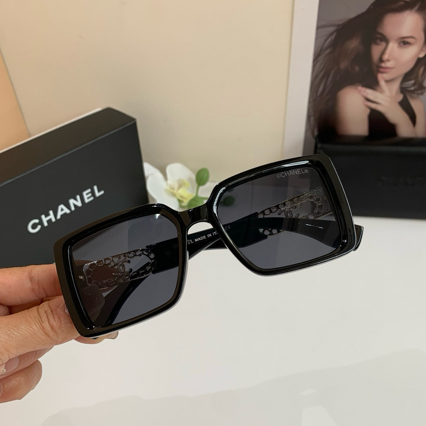 CHANEL シャネル ココマーク サングラス ブラック サイズ