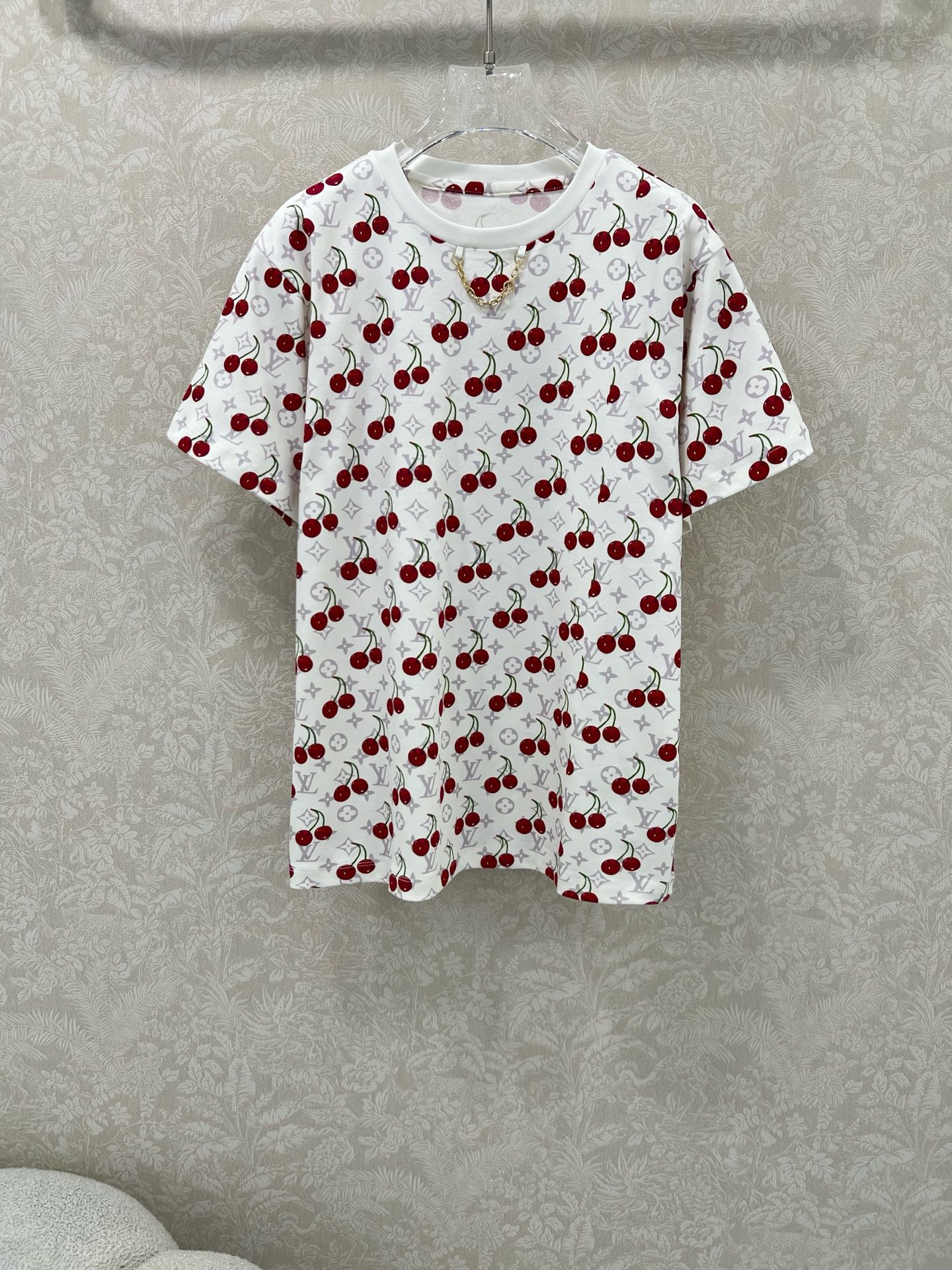 LV × TM チェリー Tシャツ ルイ・ヴィトン スーパーコピークルー