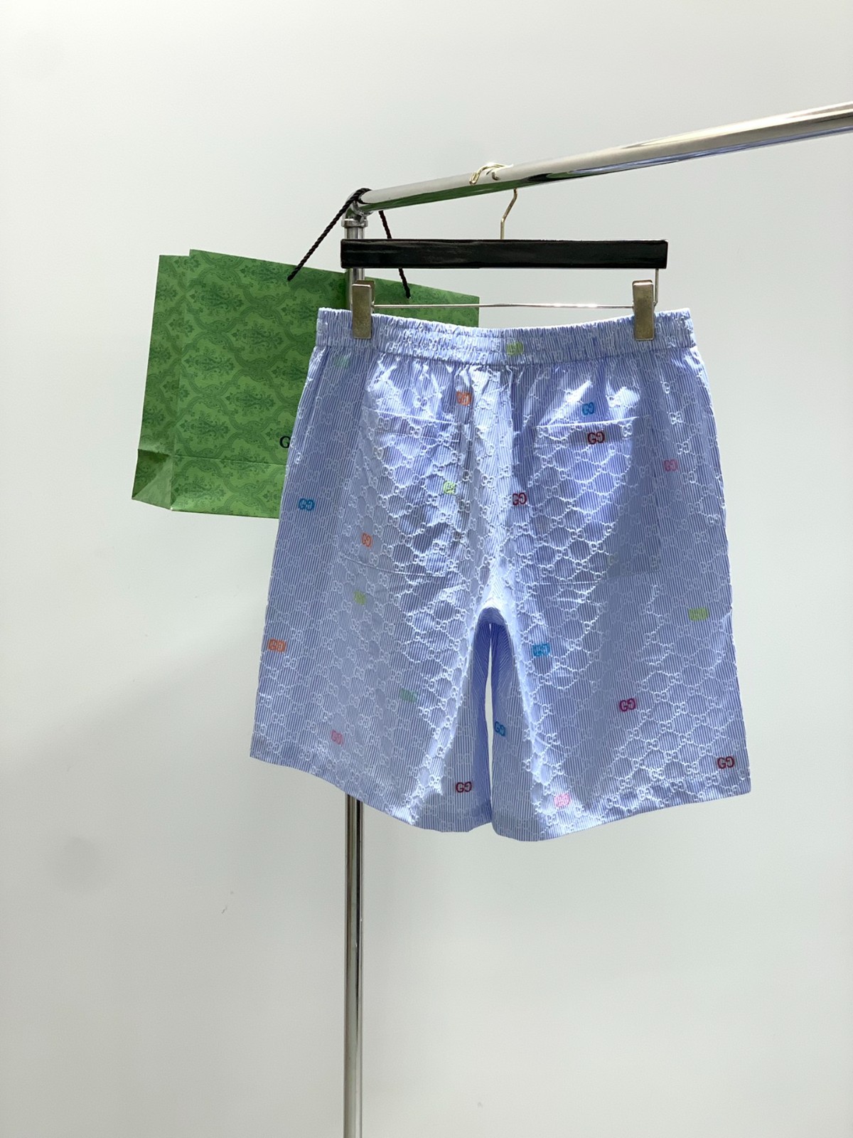 ストライプ コットン ショートパンツ グッチ パンツ コピー メンズ