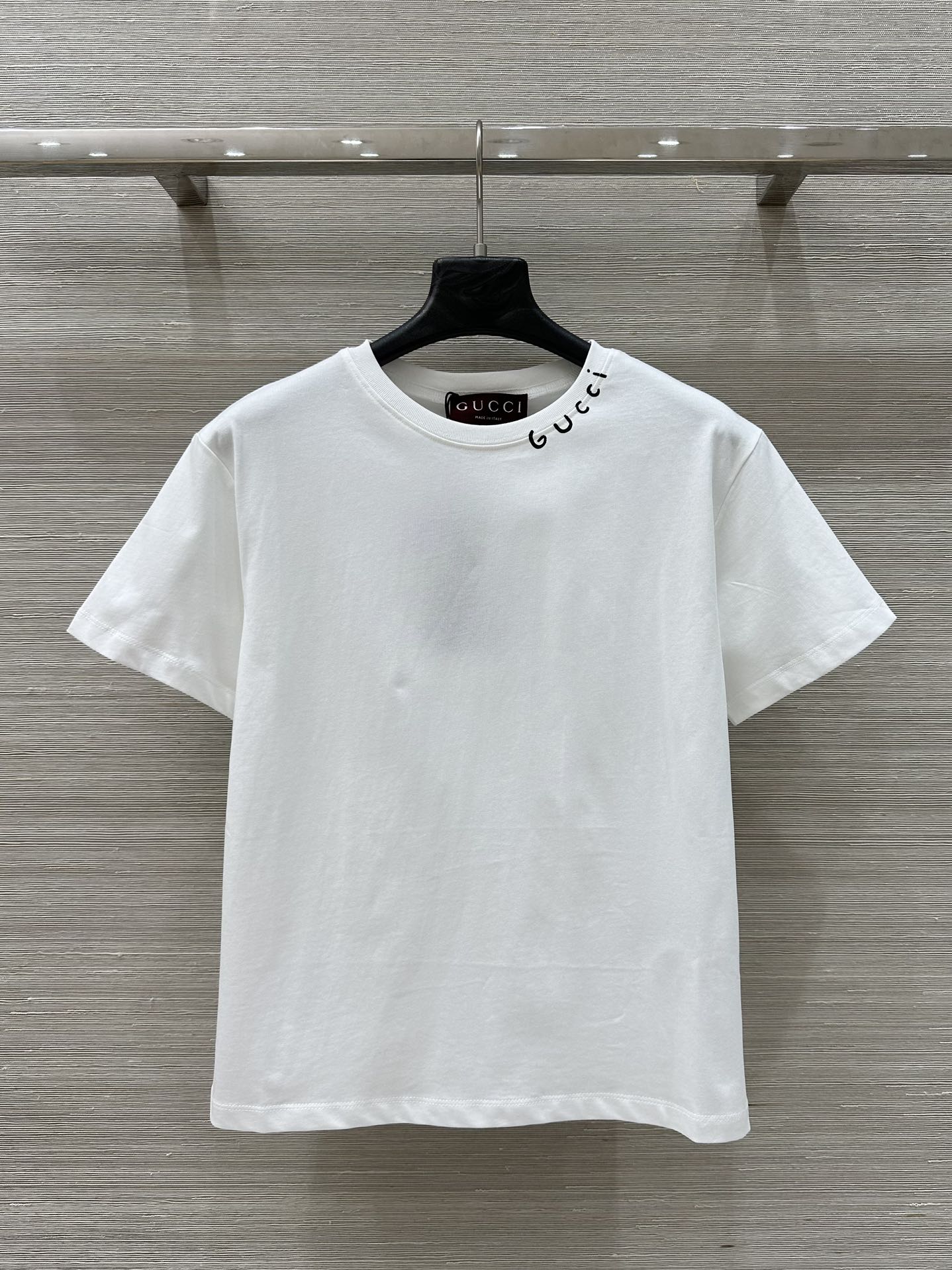 ベーシック クルーネック 半袖Tシャツ グッチ Tシャツ コピー コットン ホワイト