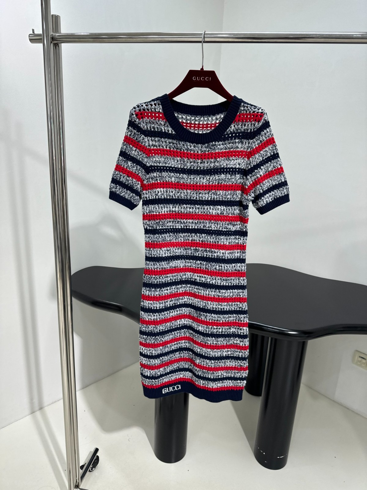美品 グッチ GUCCI ワンピース ドレス ストライプ ストライプ ワンピース GUCCI(グッチ) - 海外通販のBUYMA