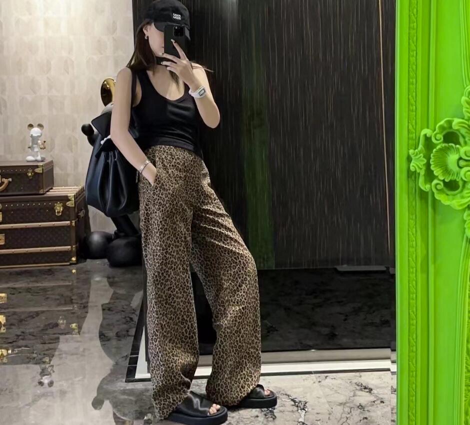 YSL サン ローラン メンズ ズボンコピー カジュアルパンツ ビョウ柄 ゆったり 柔軟 人気 ブラウン