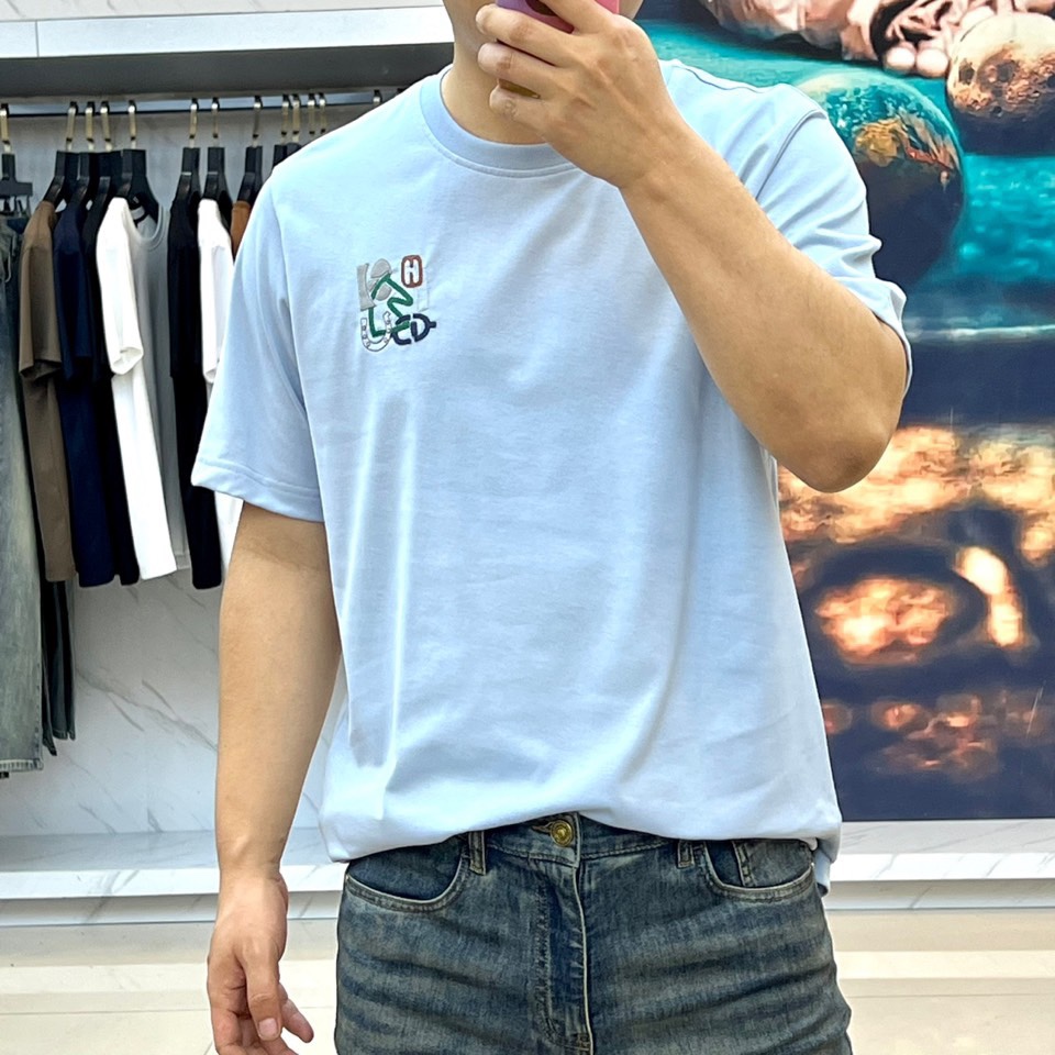 【カジュアルで上品】HERMES プリントTシャツ エルメス(HERMES)エルメス Tシャツ MICRO DO RE BOUCLES 半袖T