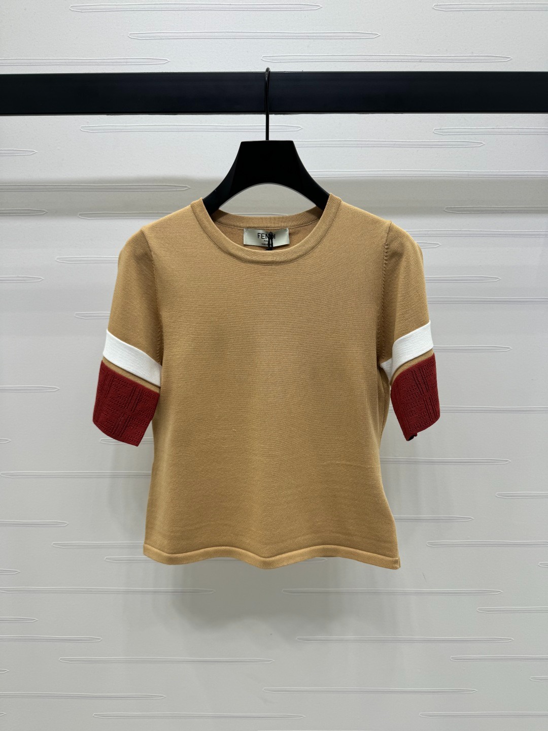 Fendi 半袖ニット ブラウン・ベージュ FENDI - FENDI フェンディ 半袖 トップスの通販 by mk shop