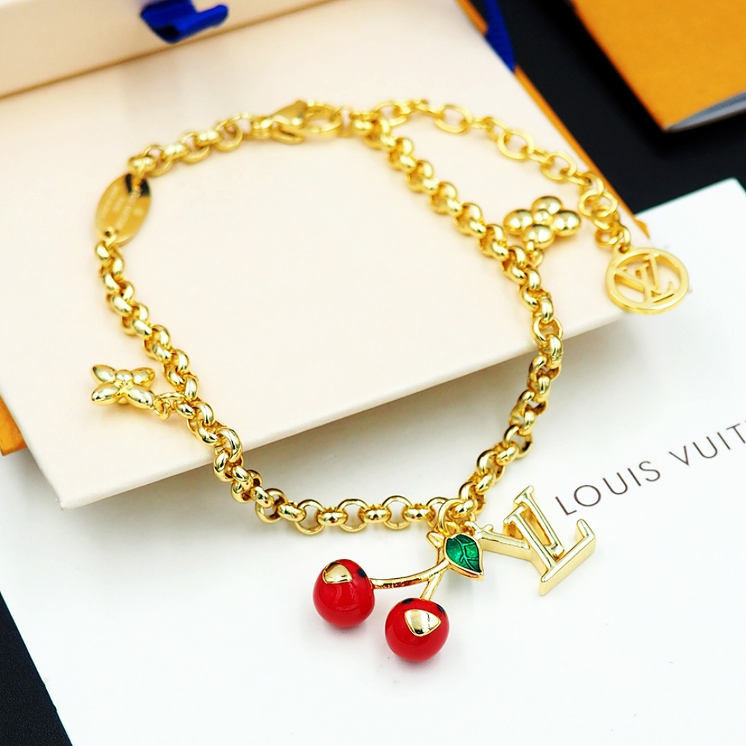 【LOUIS VUITTON】ルイヴィトン ブレスレット チェリー LV × TM ブレスレット・チェリーブロッサム その他のレザー