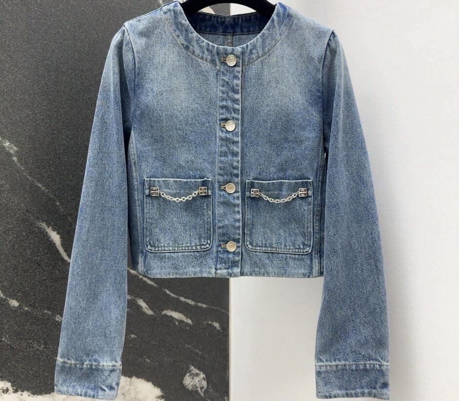 おしゃれ ノーカラーデニムジャケット ジバンシィ ジャケット コピー レディース