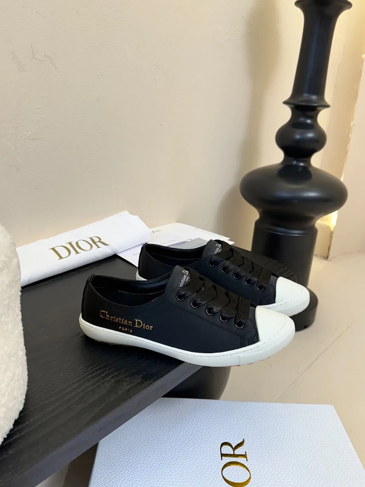 Dioriviera Dior Lucky スニーカー ディオール スーパーコピー サテン ブラック Dioriviera Dior Lucky スニーカー ディオール スーパーコピー サテン ブラック