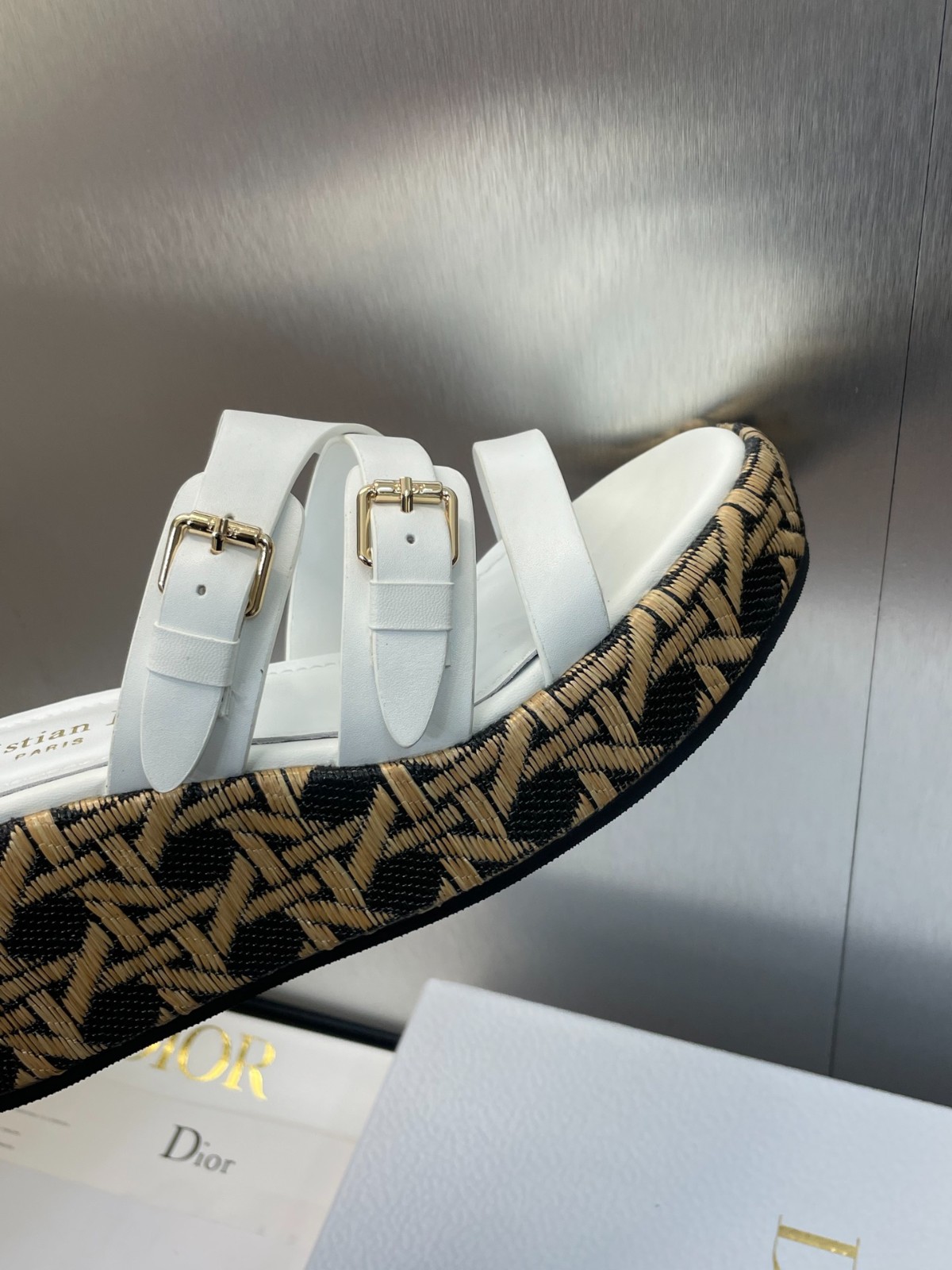 【上品×美脚♪】Dior☆L'Amazone Dior ウェッジソール サンダル Christian Dior l'amazone dior wedge sandal 100mm • Message