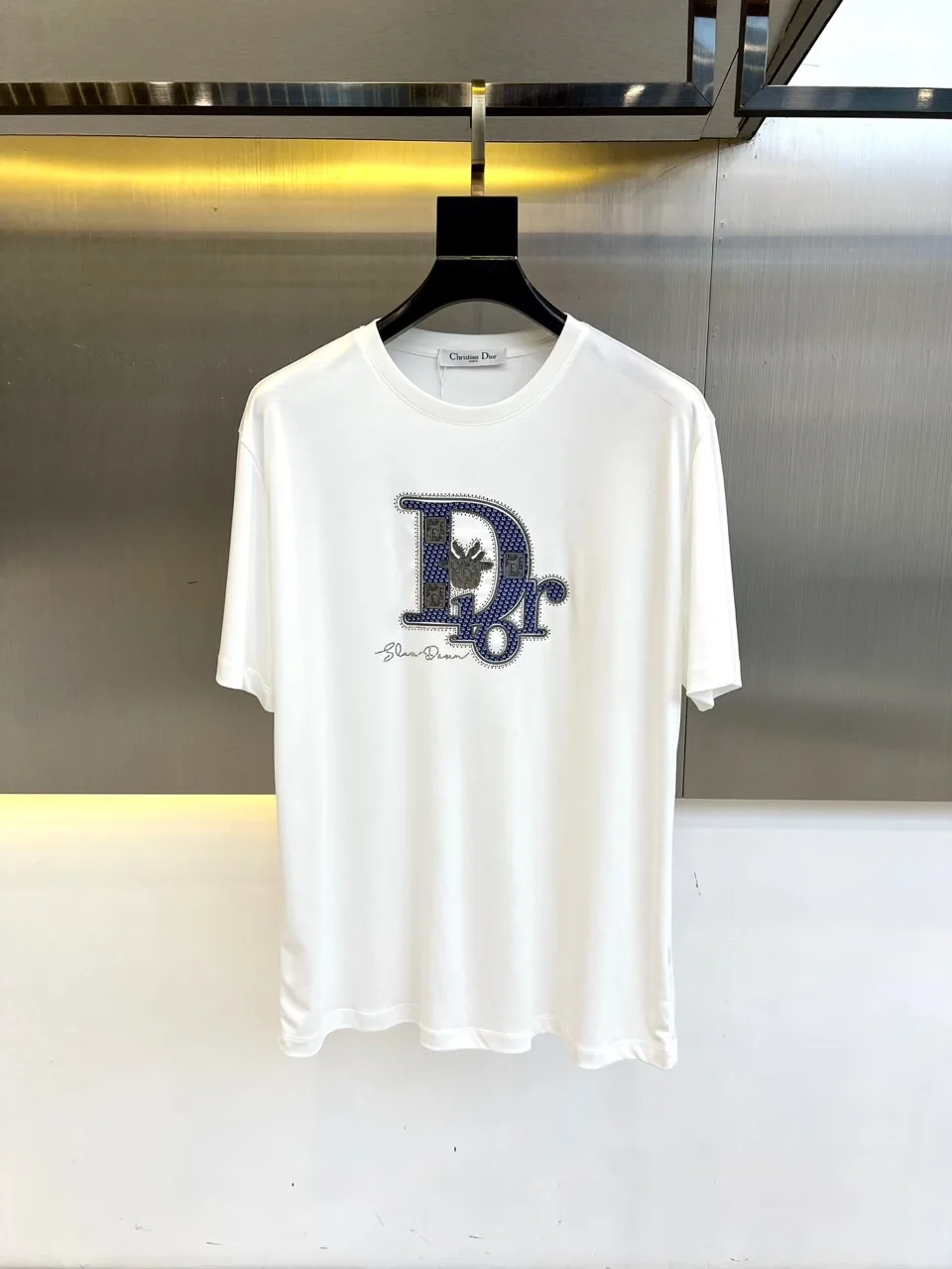 上品 カジュアル コットン ロゴTシャツ クリスチャン・ディオール Tシャツ 偽物 ホワイト