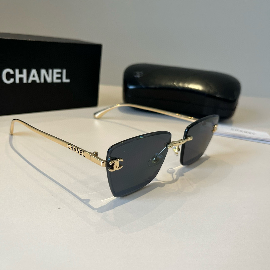 シャネル サングラス 偽物 人気 洗練された お洒落リムレス アイウェア