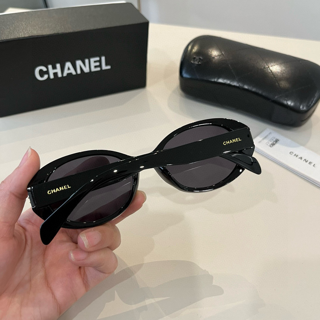 CHANEL◆オーバルサングラス ロゴ エレガント エレガント【CHANEL】オーバル サングラス グラデーション 24SS