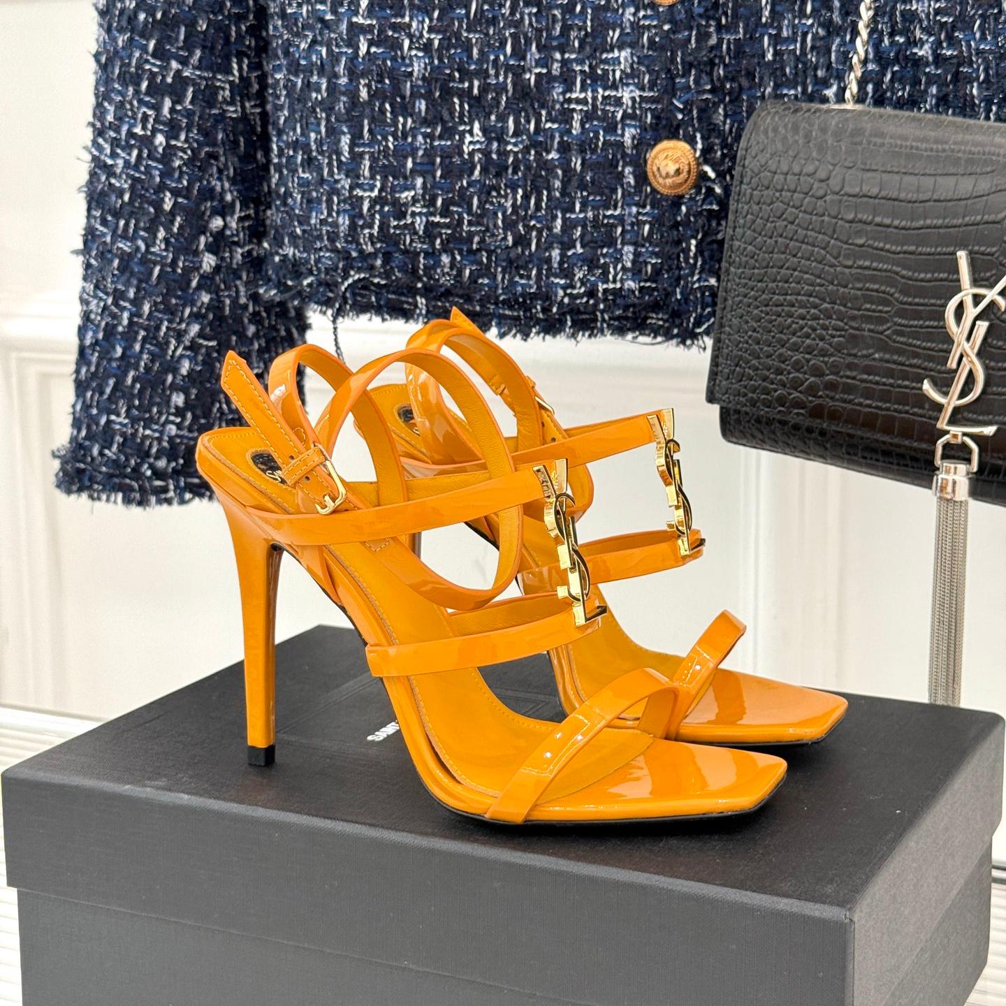 YSL カサンドラ オープンサンダル CASSANDRA sandals in smooth leather | Saint Laurent | YSL US