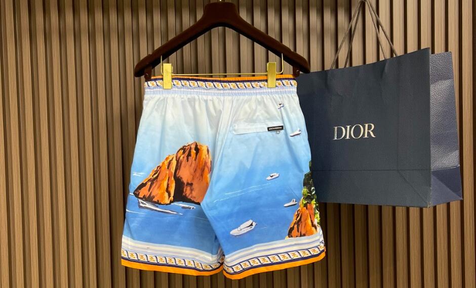 ドルチェ&ガッバーナ パンツ 偽物 お洒落 プリント メンズ ショートパンツ