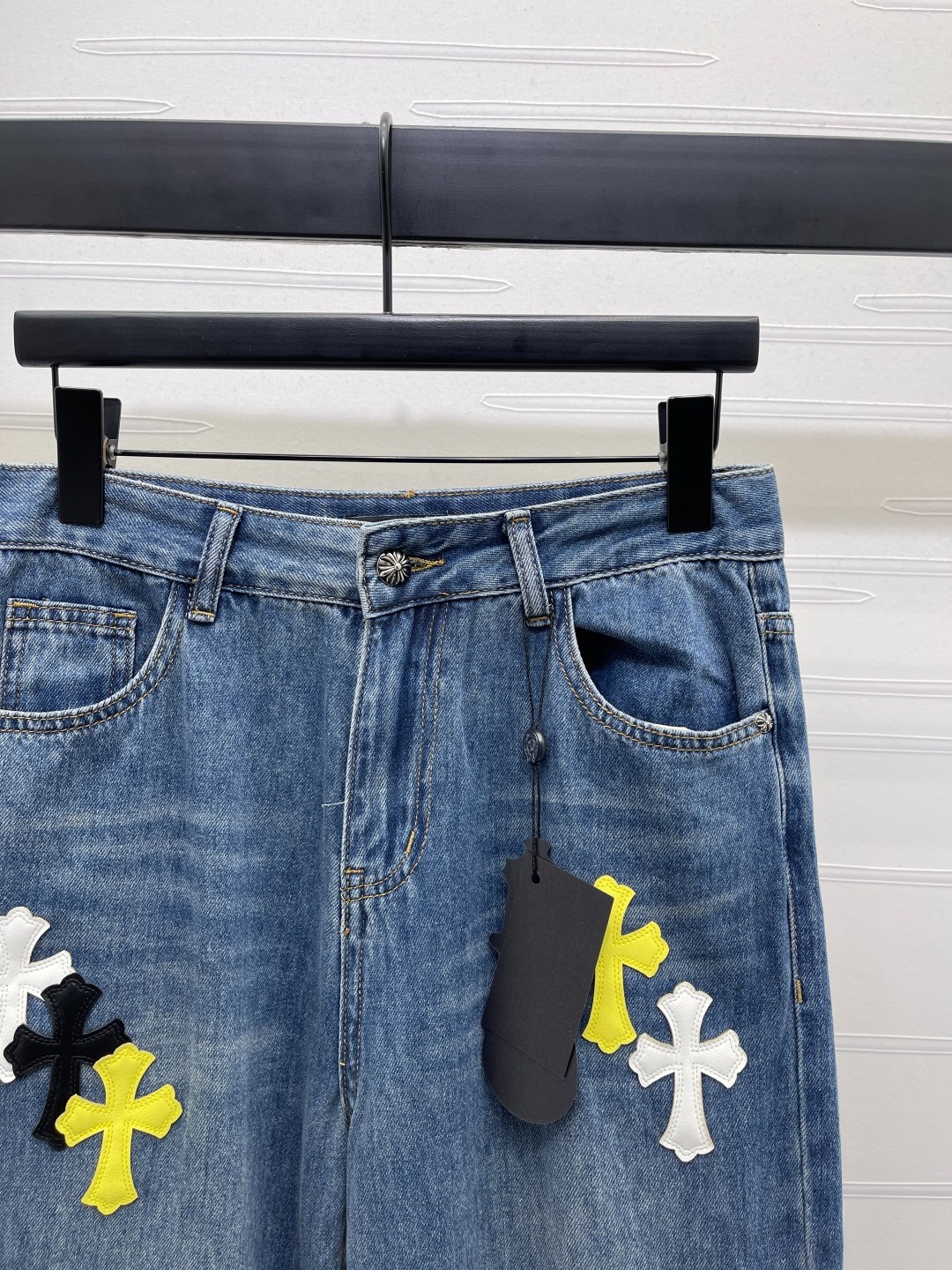 カジュアル クロスパッチ デニムパンツ クロムハーツ ジーンズ 偽物