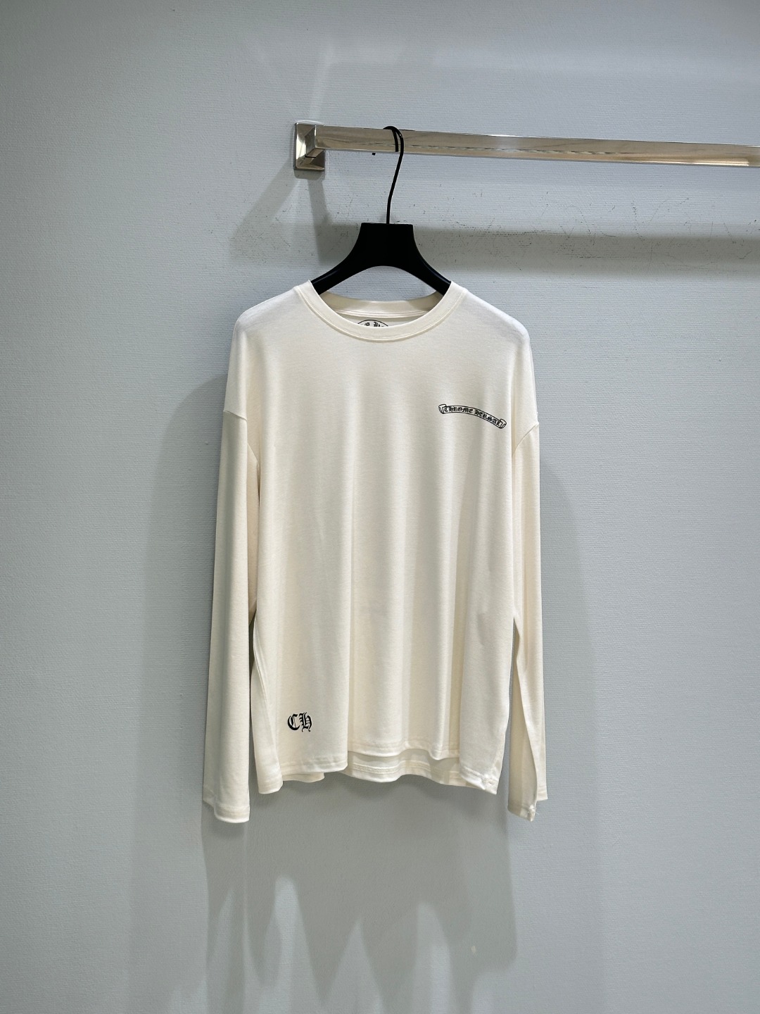 クロムハーツ フォティ バックプリント Tシャツ 長袖 白 S クロムハーツ フォティ バックプリント Tシャツ 長袖 白 S