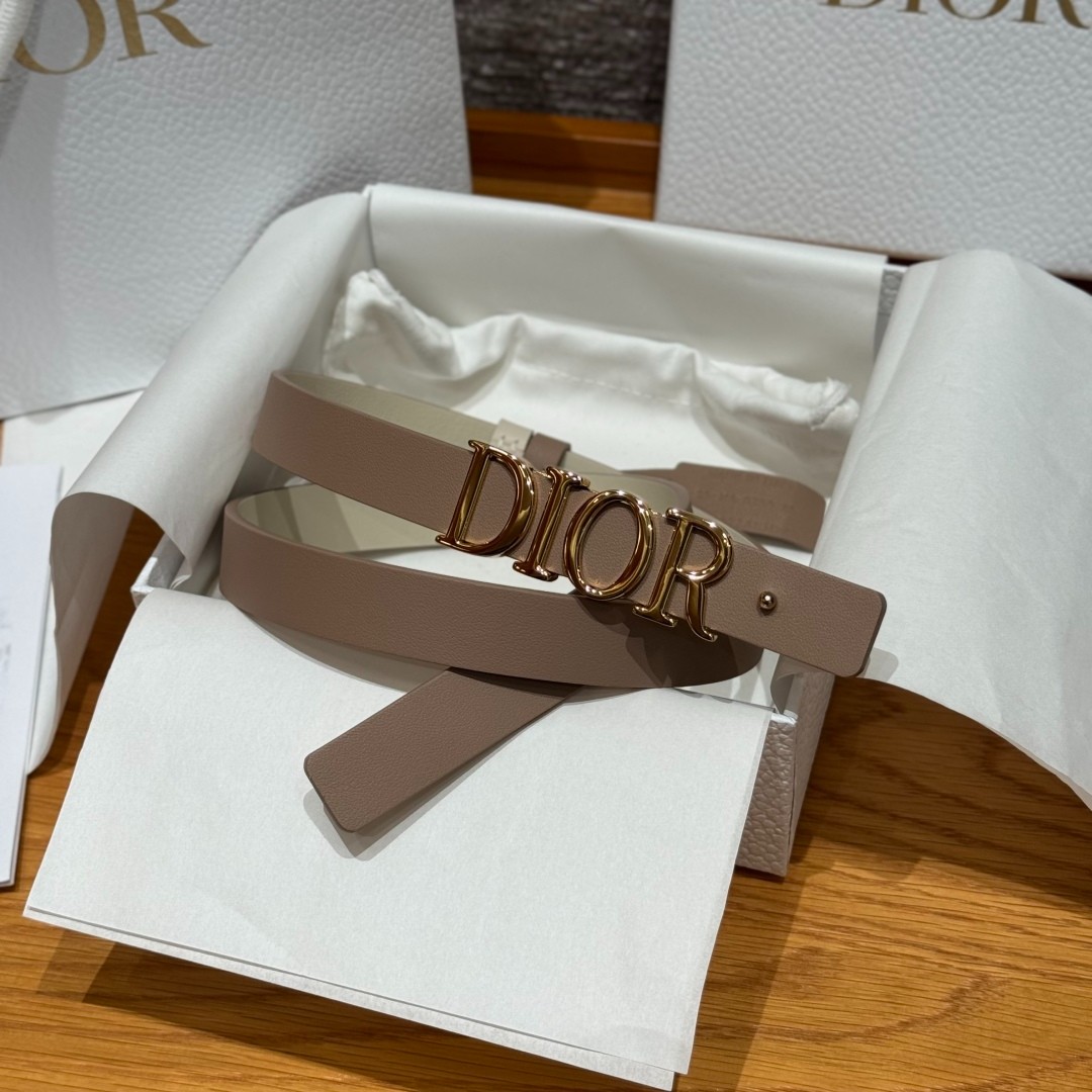 ✅極美品✅ Diorリバーシブルベルトゴールド ロゴ付き 極美品 Dior リバーシブル ベルト オブリーク ロゴ バックル