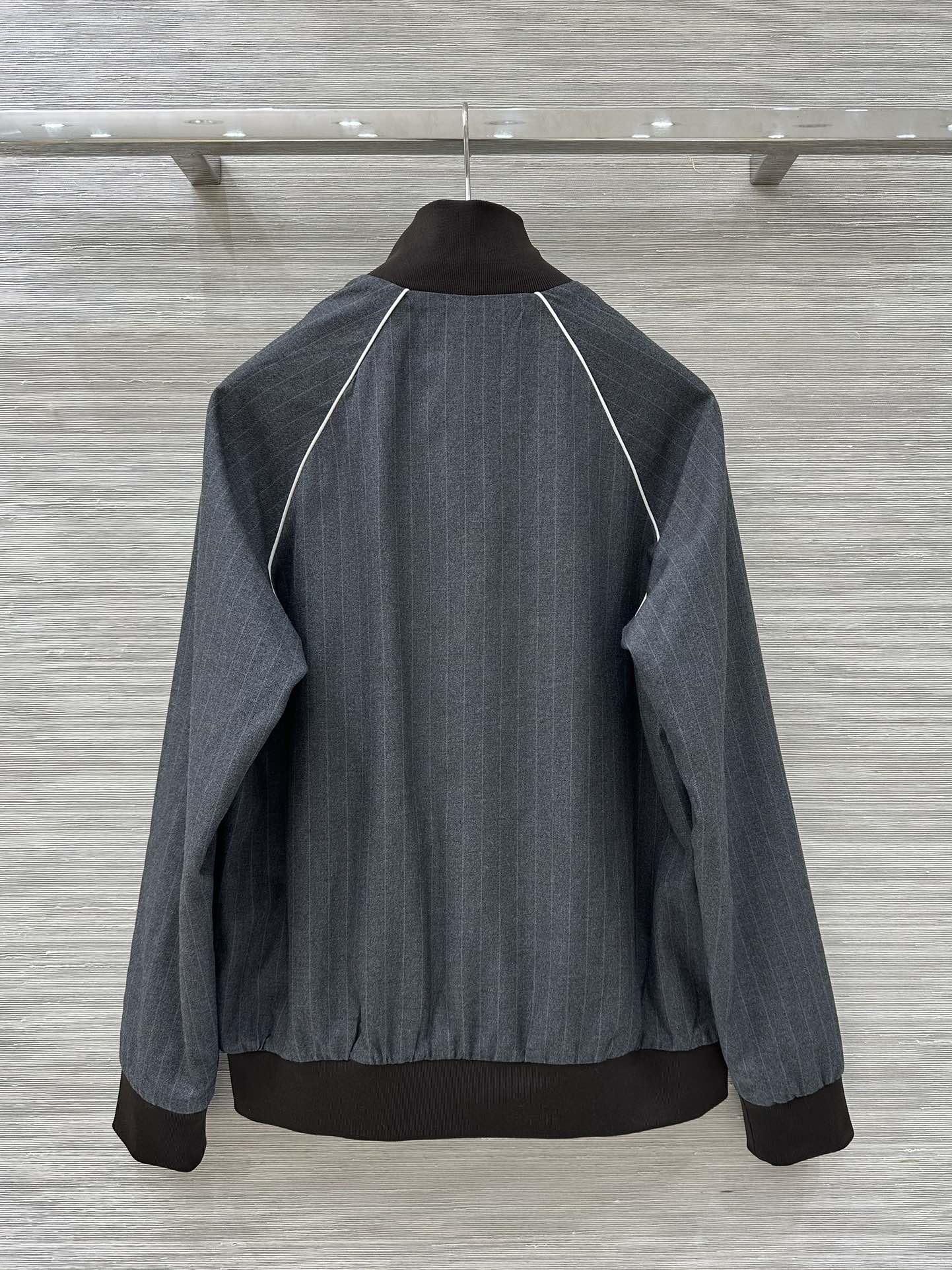 ストライプ ジッパー ブルゾンジャケット ミュウミュウ