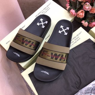 Off White Off Stampシリーズのカップル用スリッパ 国際的な若い潮流の大物の最新作オフホワイト 新作 シューズ コピー 潮流警戒線のウェビングスリッパ Off White Off Stampシリーズのカップル用スリッパ 国際的な若い潮流の大物の最新作オフホワイト 新作 シューズ コピー 潮流警戒線のウェビングスリッパ