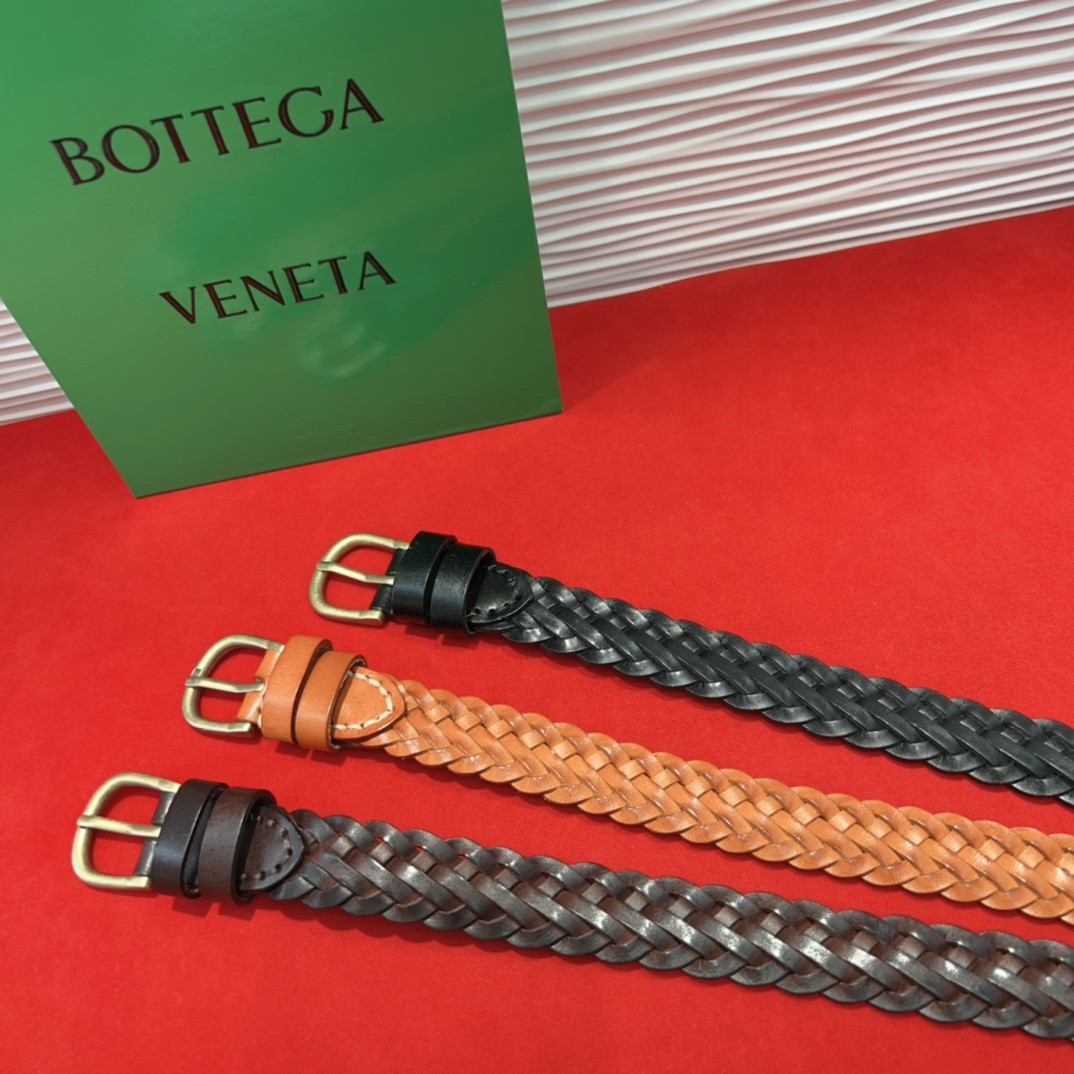 Bottega Veneta 編み込みレザーベルト BOTTEGA VENETA ボッテガヴェネタ ベルト メンズ イントレ