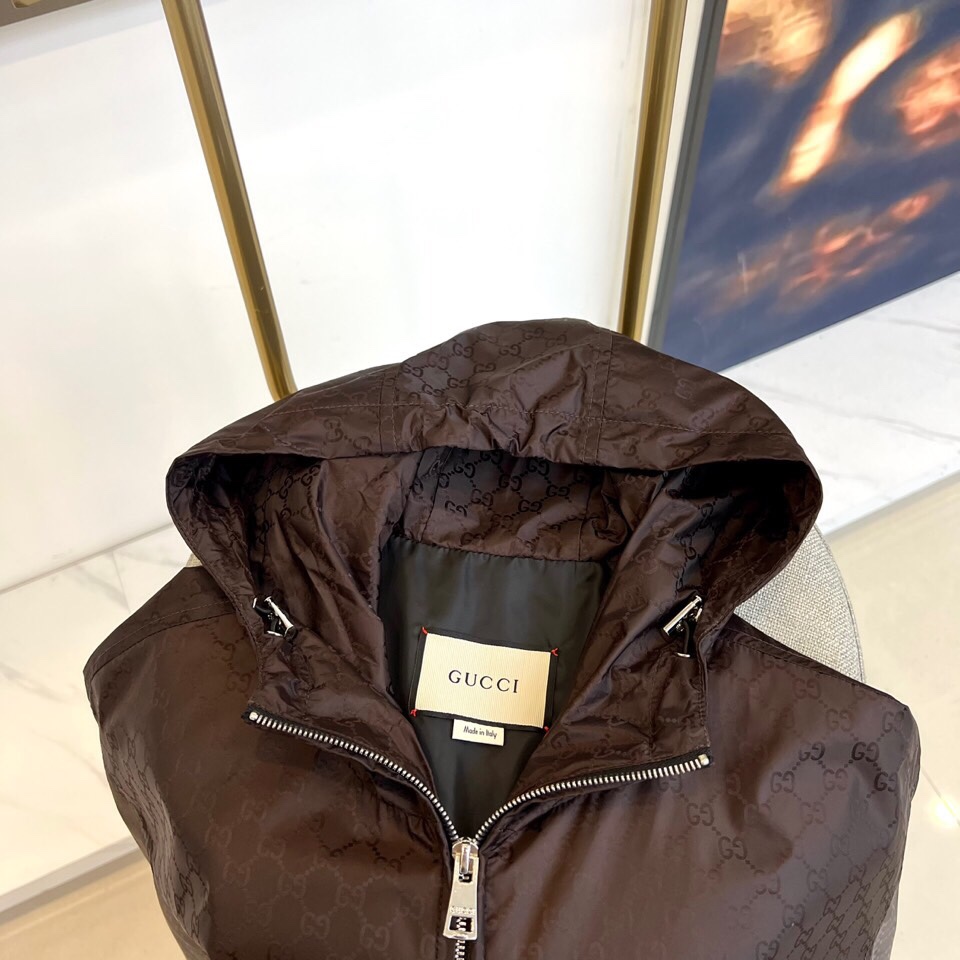 洗練された 上品 GG総柄 フード付きジャケット グッチ