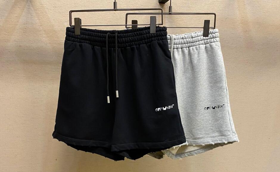 カジュアル 定番 ロゴプリント ショートパンツ オフホワイト パンツ コピーメンズ