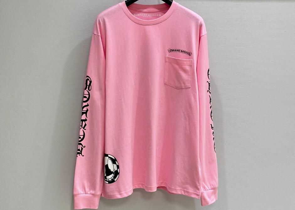 カジュアル コットン プリント 長袖Tシャツ クロムハーツ Tシャツ 偽物