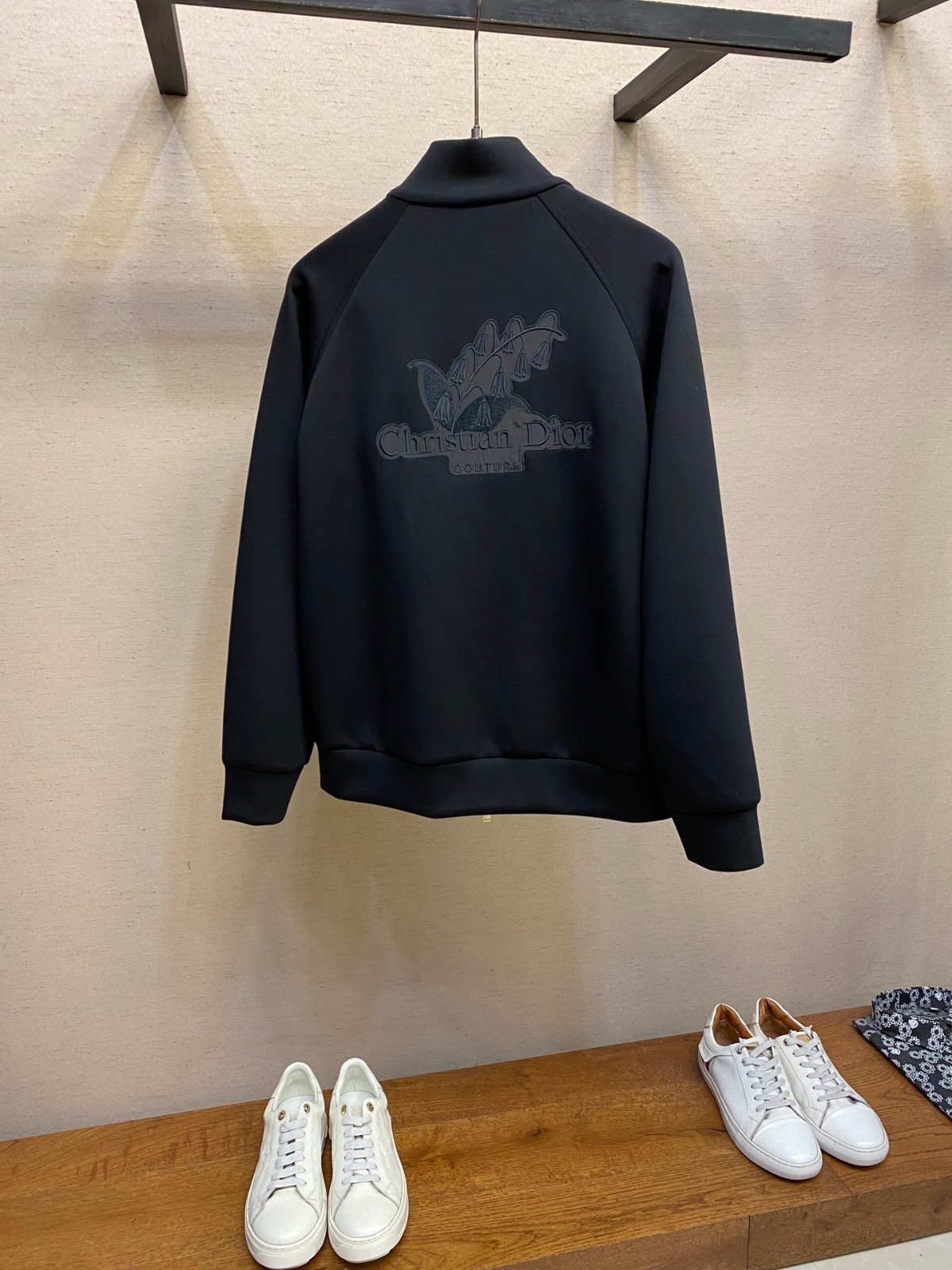 ミスディオール Christian Dior黒 ジャケット ジップアップ M ミス