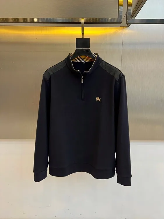 上品 カジュアル ハーフジップ 長袖Tシャツ バーバリー Tシャツ 偽物 ネイビー 上品 カジュアル ハーフジップ 長袖Tシャツ バーバリー Tシャツ 偽物 ネイビー