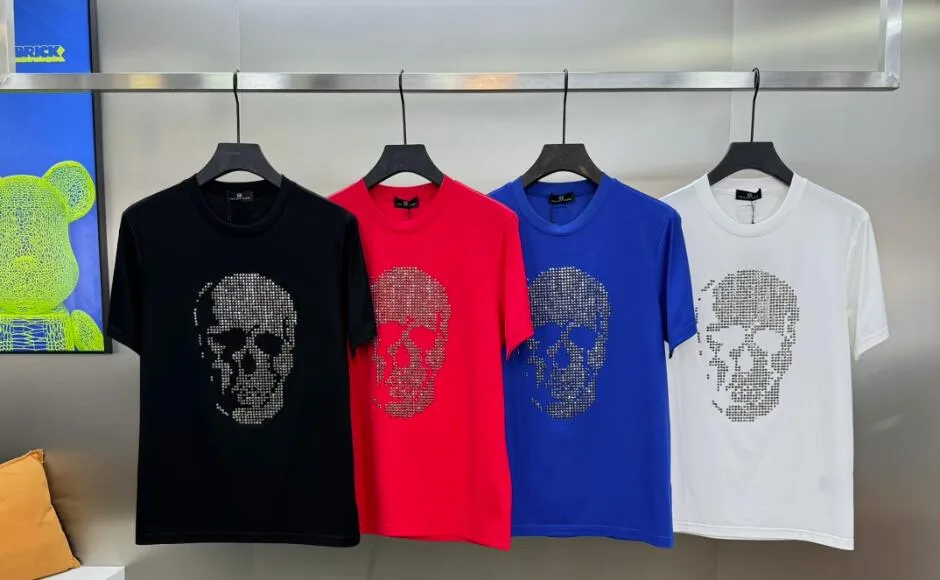 ラインストーン スカル フィリッププレイン 半袖Tシャツ コピー 4色あり