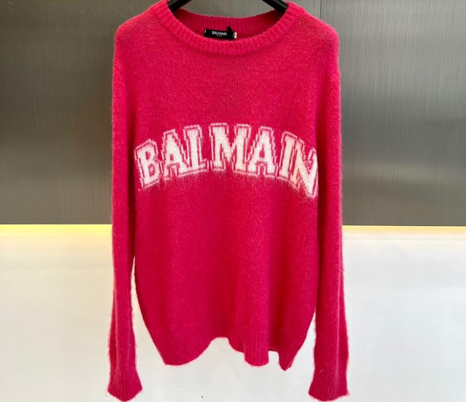 人気 ロゴ 合わせやすい バルマン セーター コピー ウールブレンド ピンク 人気 ロゴ 合わせやすい バルマン セーター コピー ウールブレンド ピンク
