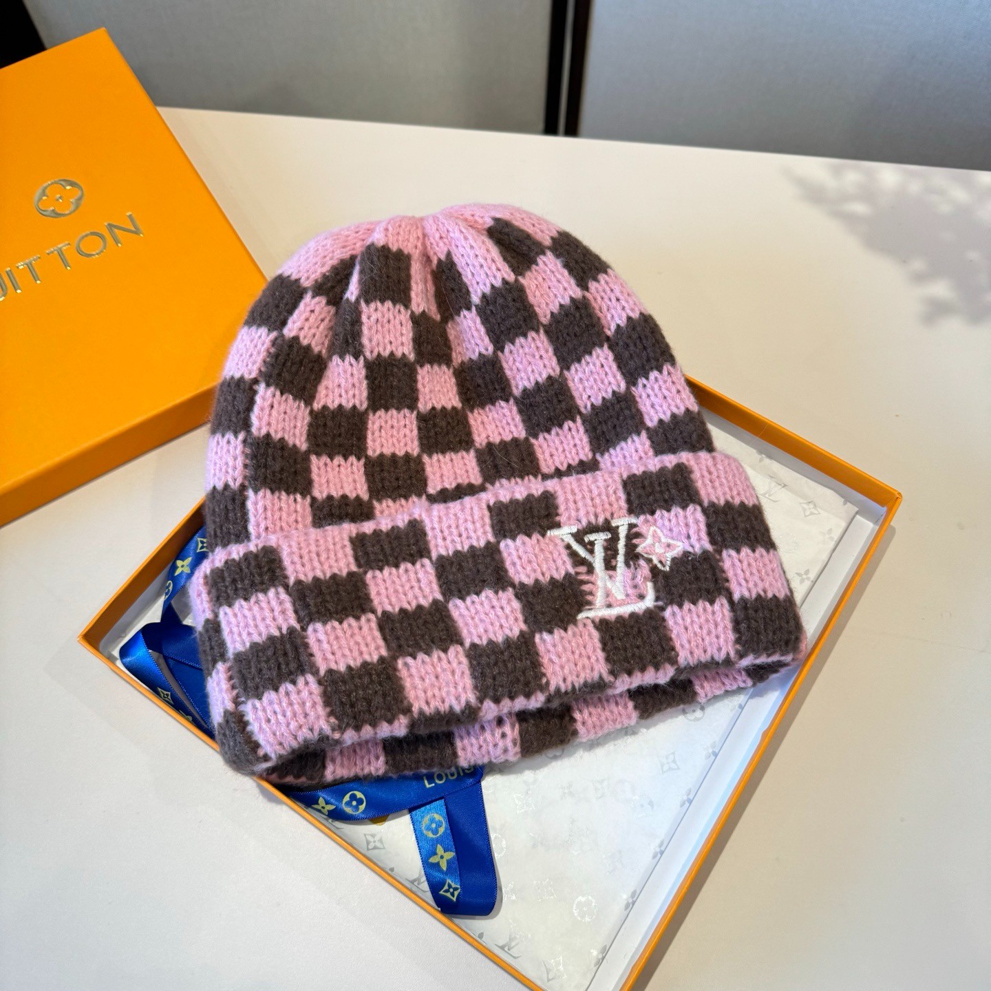 ルイ・ヴィトン キャップ 偽物 ユニセックス カジュアル 上品 ダミエ ニットキャップ 