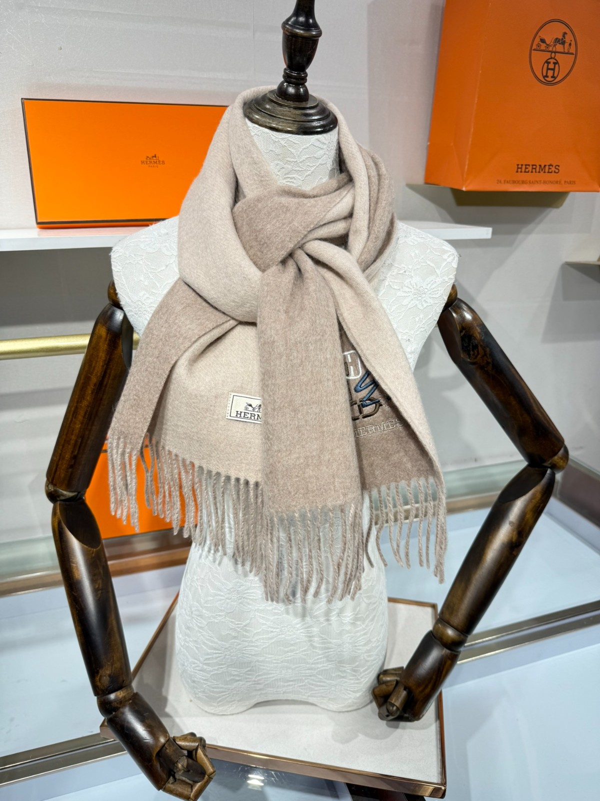 お洒落 エルメス スカーフ 偽物 ユニセックス リバーシブル カシミヤ