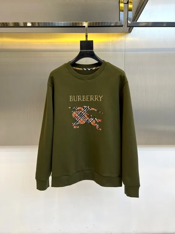 シンプル おしゃれ ロゴ入り スウェットシャツ バーバリー Tシャツ 偽物 グリーン