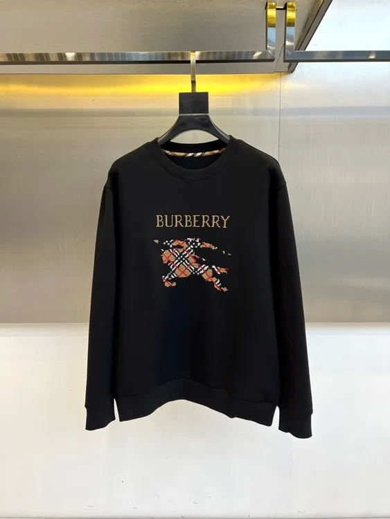 バーバリー Tシャツ 偽物 シンプル おしゃれ ロゴ入り スウェットシャツ ブラック バーバリー Tシャツ 偽物 シンプル おしゃれ ロゴ入り スウェットシャツ ブラック