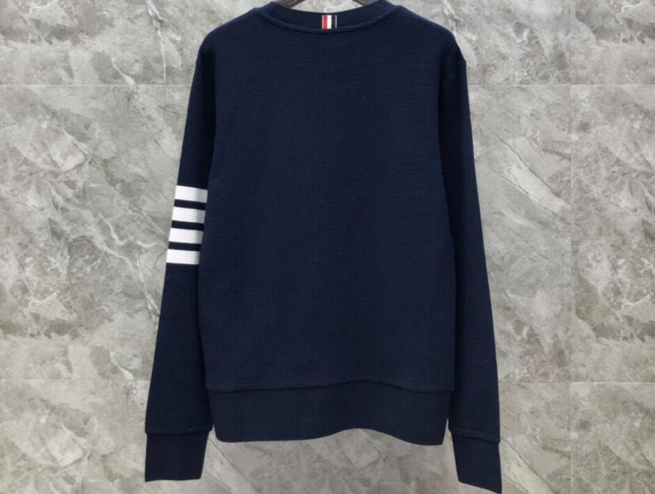 定番 カジュアル コットン スウェットシャツ トムブラウン Tシャツ 偽物 ネイビー