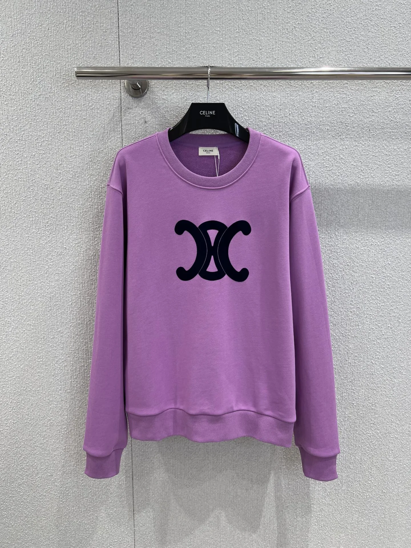 定番 カジュアル コットン スウェットシャツ セリーヌ Tシャツ 偽物 パープル 定番 カジュアル コットン スウェットシャツ セリーヌ Tシャツ 偽物 パープル