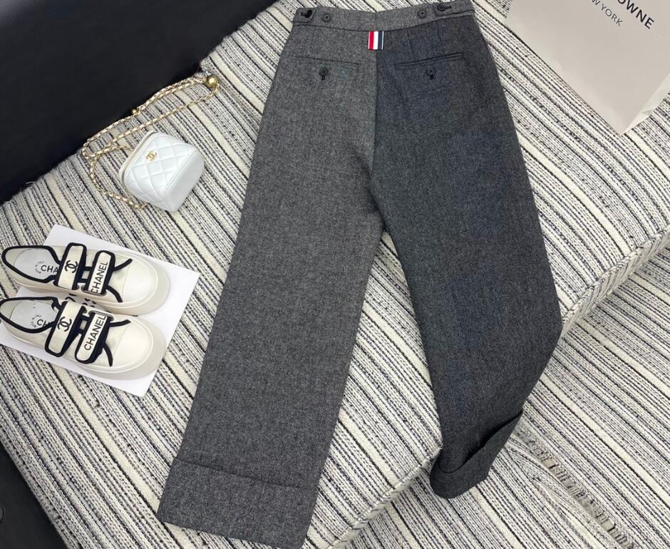 ファンミックス サイドタブ シングルプリーツ トムブラウン パンツ コピー スラックス