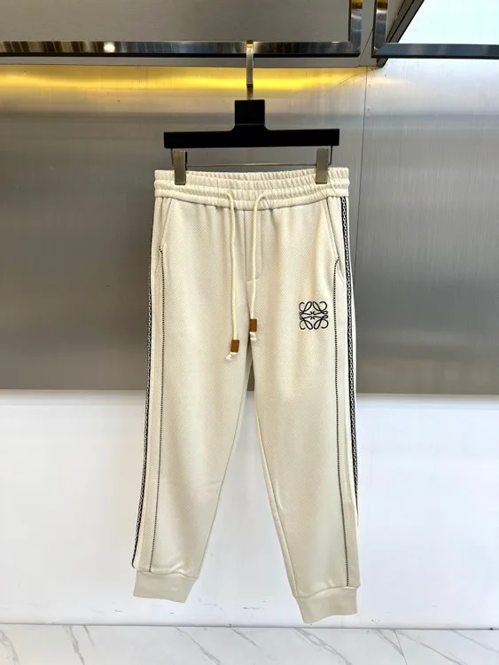 アナグラム サイドライン スウェットパンツ ロエベ パンツ 偽物 裏起毛 ベージュ