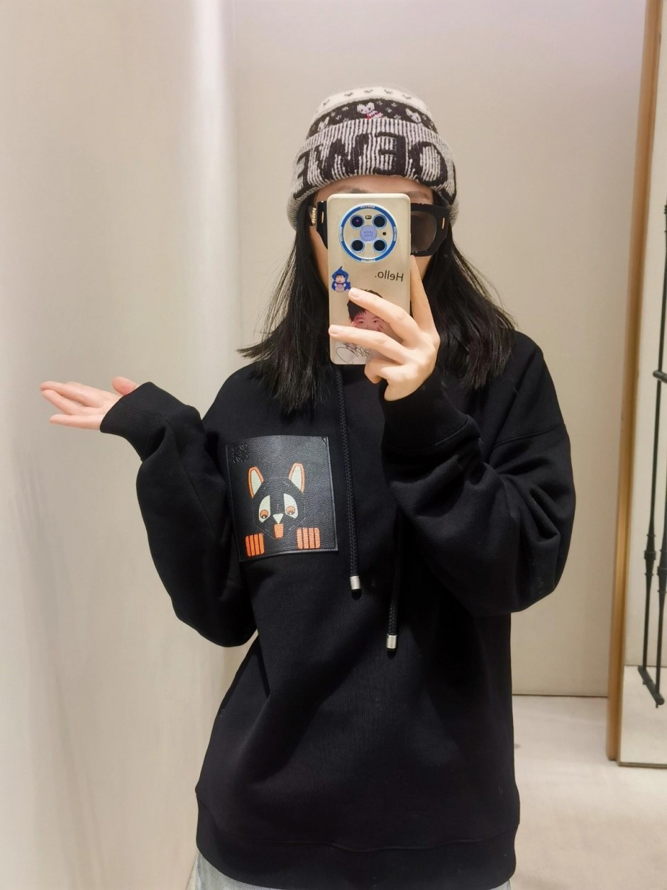 LOEWE×LouisWain コットン フーディー ロエベ パーカー コピー ユニ