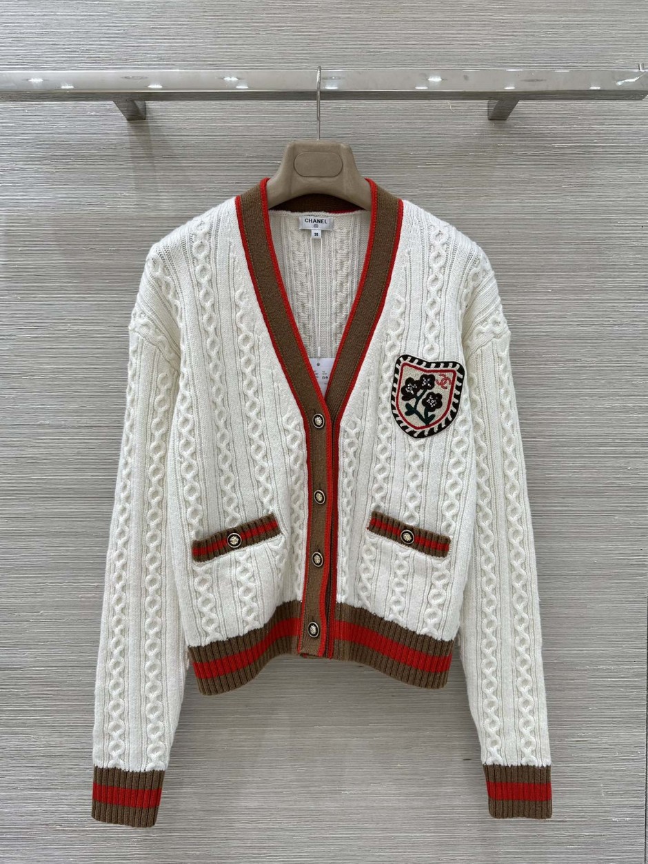 クラシック 上品 Vネック ニットカーディガン シャネル ニット コピー