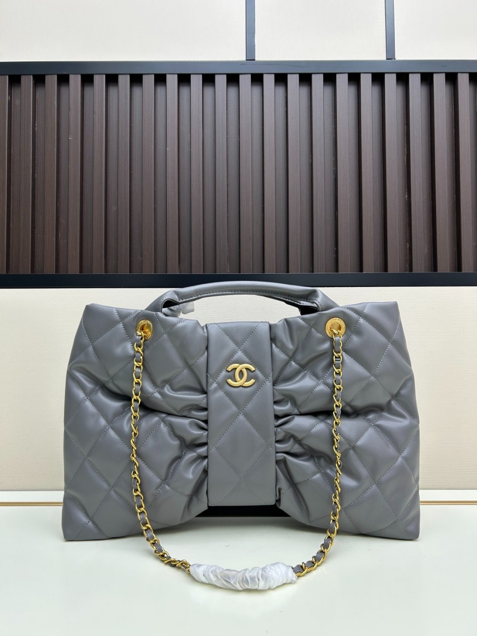 CHANEL シャネル マトラッセ リボン バッグ 25K コピー グレー