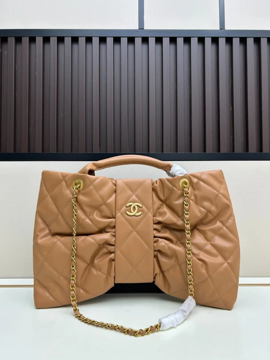 25K★大人気 CHANEL チェーンバッグ リボン シャネル コピー ブラウン