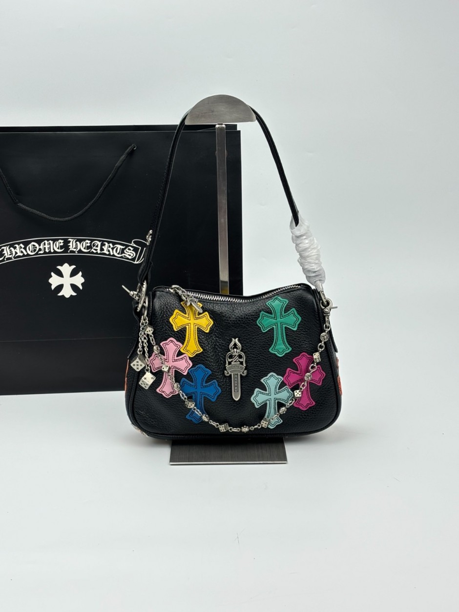 マルチカラー クロスパッチ ショルダーバッグ クロムハーツ バッグ