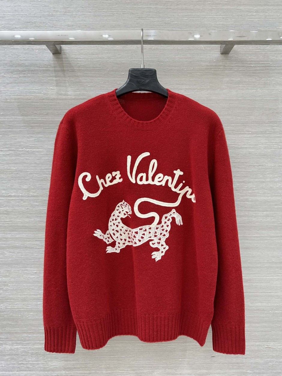 定番 ウール クルーネック プルオーバー ヴァレンティノ セーター