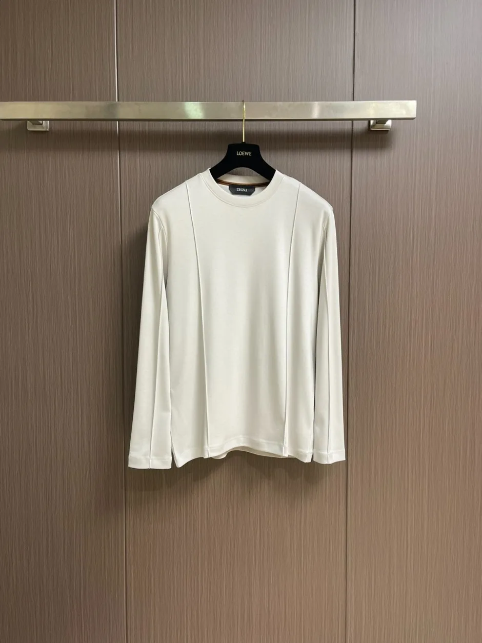 エルメネジルド・ゼニア Tシャツ 偽物 洗練された シンプル コットン 長袖Tシャツ エルメネジルド・ゼニア Tシャツ 偽物 洗練された シンプル コットン 長袖Tシャツ