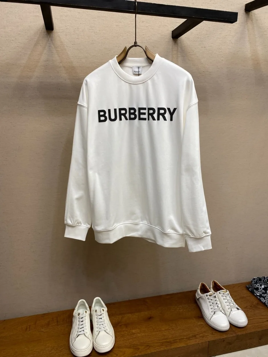 定番 ロゴ コットン スウェットシャツ バーバリー Tシャツ 偽物 ホワイト
