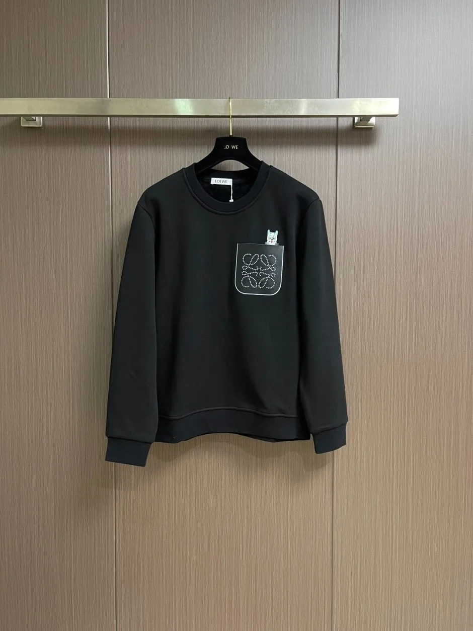 コットン クルーネック スウェットシャツ ロエベ Tシャツ 偽物 アナグラム ブラック コットン クルーネック スウェットシャツ ロエベ Tシャツ 偽物 アナグラム ブラック