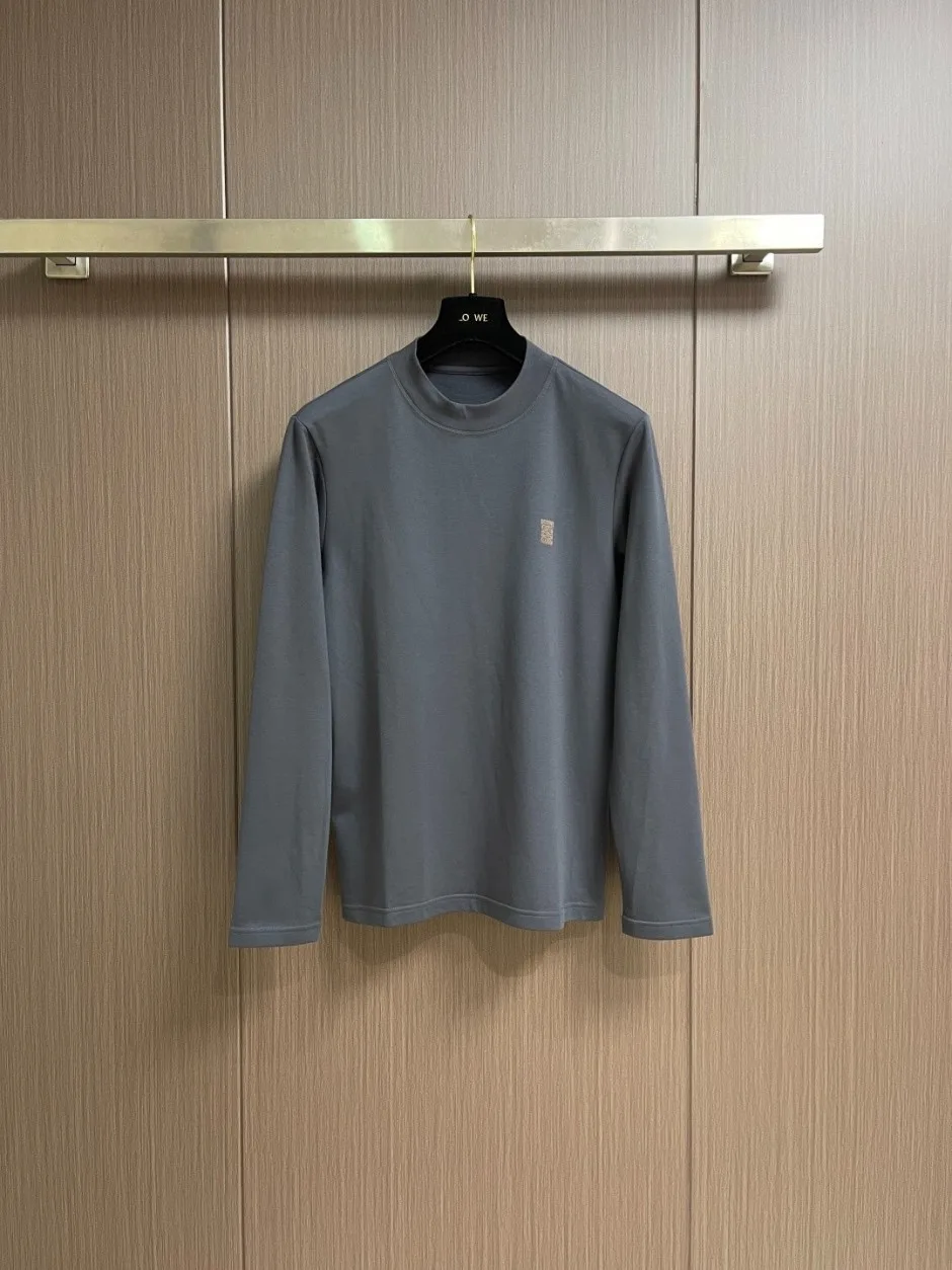 シンプル 洗練された コットン 長袖Tシャツ ロエベ Tシャツ 偽物 グレー シンプル 洗練された コットン 長袖Tシャツ ロエベ Tシャツ 偽物 グレー