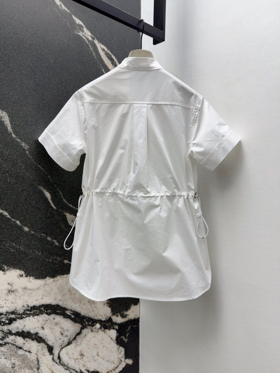 洗練された ドローストリングシャツ エルメス シャツ コピー 半袖 ホワイト